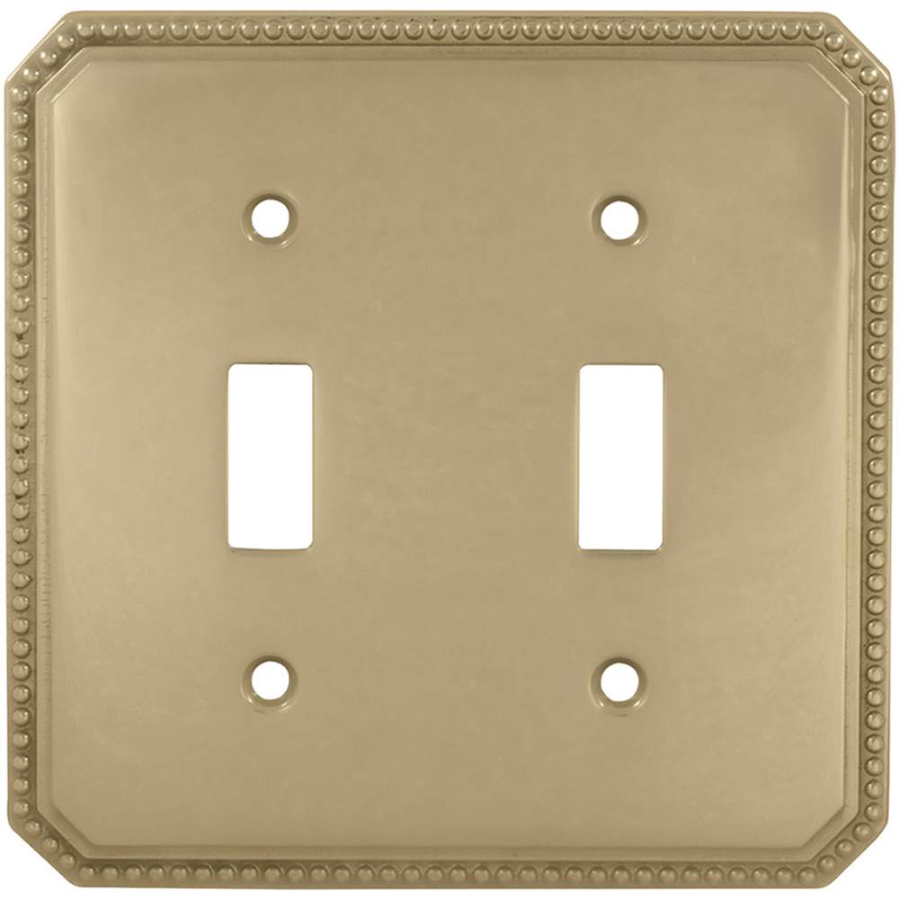 OMNIA - Double Toggle Switchplate Sb - Lacquered Shaded Bronze