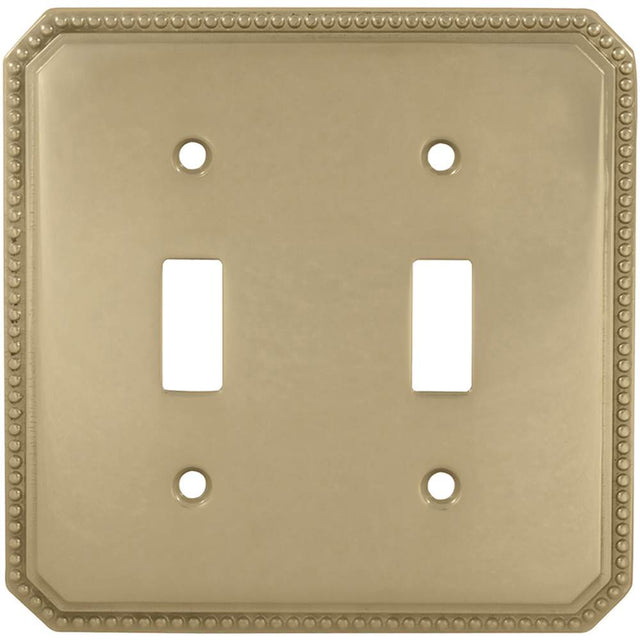 OMNIA - Double Toggle Switchplate Sb - Lacquered Shaded Bronze