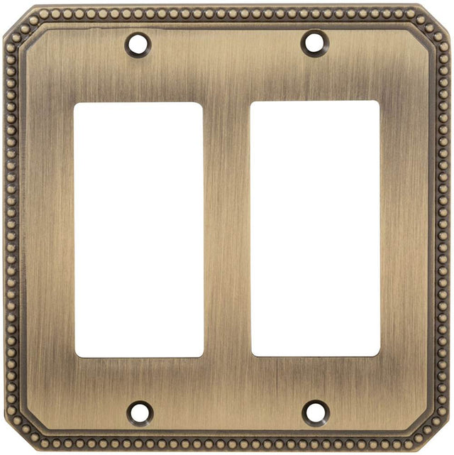 OMNIA - Double Decora Switchplate Sb - Lacquered Shaded Bronze