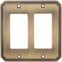 OMNIA - Double Decora Switchplate Sb - Lacquered Shaded Bronze