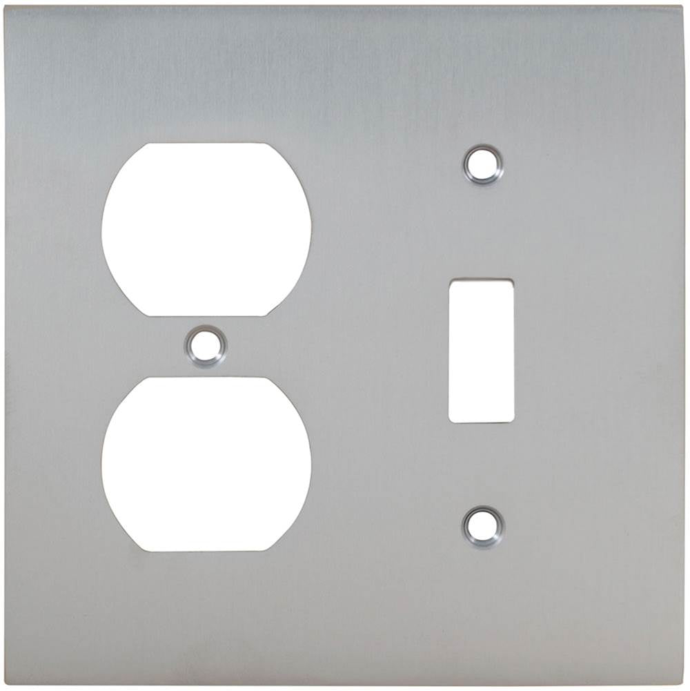 OMNIA - Combination Switchplate US3 - Lacquered Polished Brass