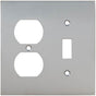 OMNIA - Combination Switchplate US3 - Lacquered Polished Brass