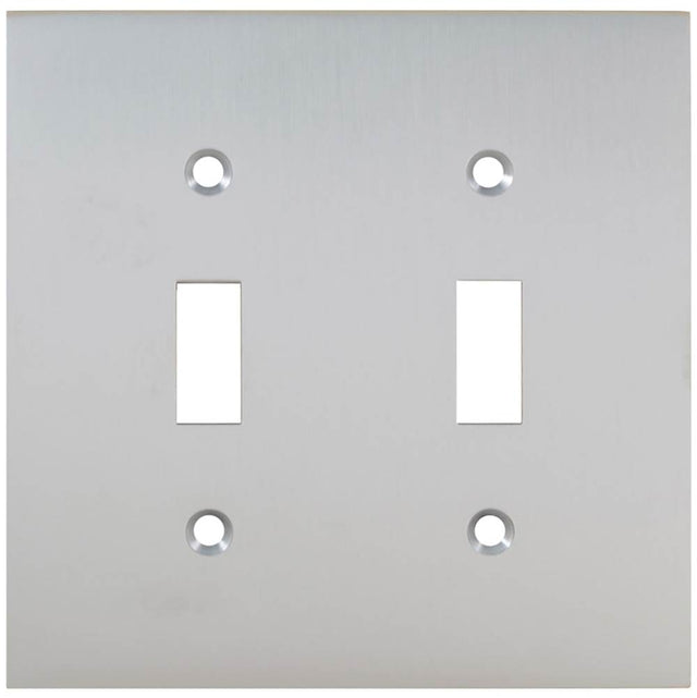 OMNIA - Double Toggle Switchplate US3 - Lacquered Polished Brass