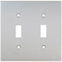 OMNIA - Double Toggle Switchplate US3 - Lacquered Polished Brass