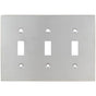 OMNIA - Triple Toggle Switchplate US3 - Lacquered Polished Brass
