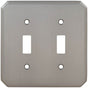 OMNIA - Double Toggle Switchplate Sb - Lacquered Shaded Bronze
