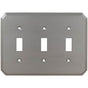 OMNIA - Triple Toggle Switchplate Sb - Lacquered Shaded Bronze