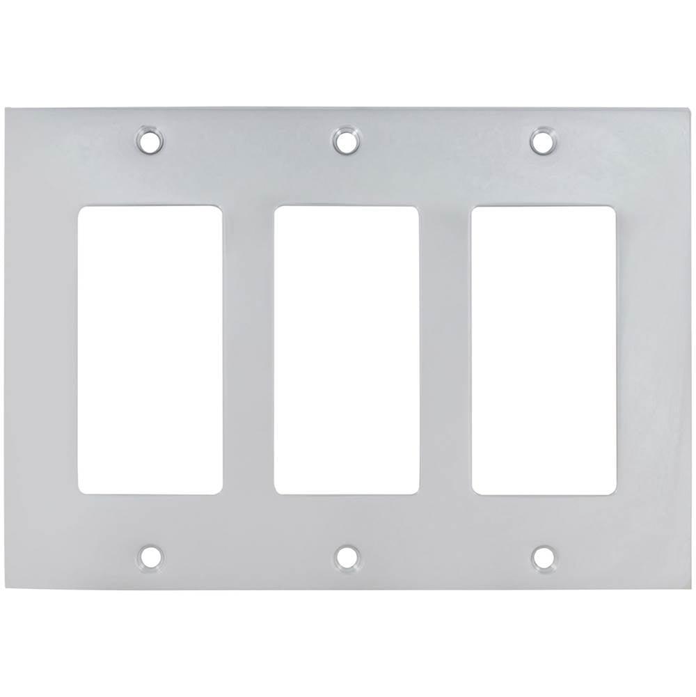 OMNIA - Triple Rocker Switchplate US3 - Lacquered Polished Brass
