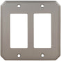 OMNIA - Switchplate Double Toggle Sb - Lacquered Shaded Bronze