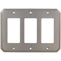 OMNIA - Switchplate Triple Toggle Sb - Lacquered Shaded Bronze