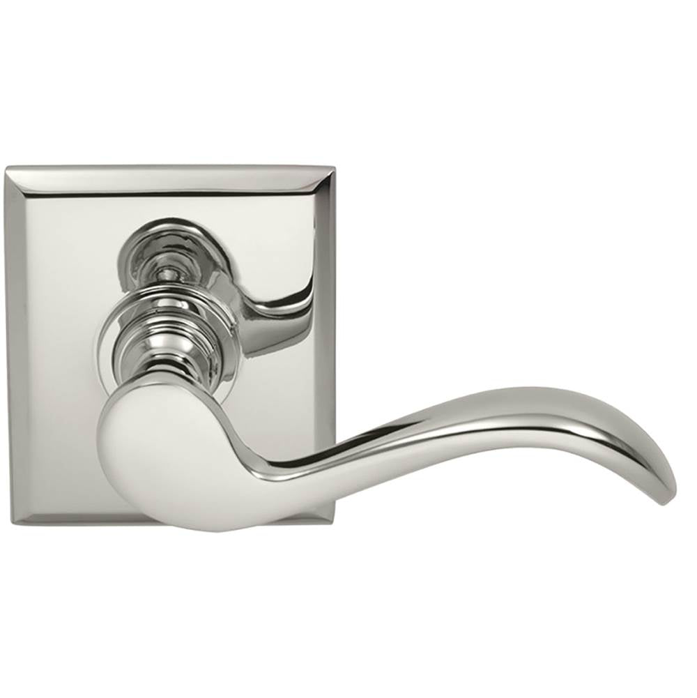 OMNIA - Wave Lvr,Rect.Rose,Pass. US4 - Lacquered Satin Brass