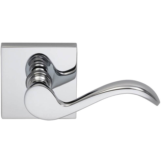 OMNIA - Wave Lvr,Sq.Rose,Rh Sd US26 - Polished Chrome Plated