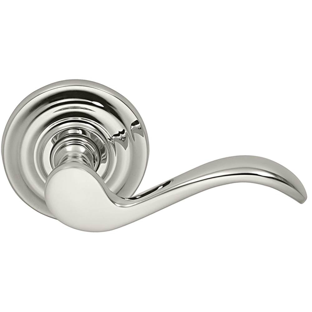OMNIA - Wave Lever,Trad.Rose,Lh Sd US4 - Lacquered Satin Brass