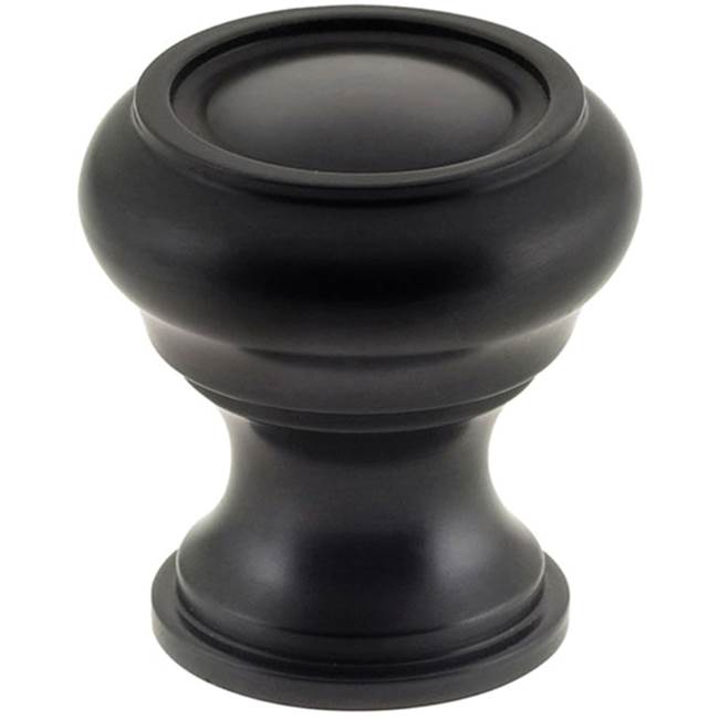 OMNIA - 1'' Dia Cabinet Knob US10B - Lacquered Oil Rubbed Black