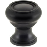 OMNIA - 1'' Dia Cabinet Knob US10B - Lacquered Oil Rubbed Black