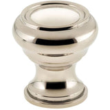 OMNIA - 1'' Dia Cabinet Knob US14 - Lacquered Polished Nickel Plated