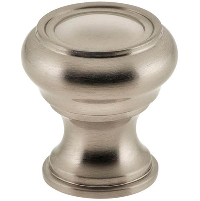 OMNIA - 1'' Dia Cabinet Knob US15 - Lacquered Satin Nickel Plated