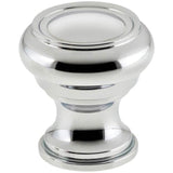OMNIA - 1'' Dia Cabinet Knob US26 - Polished Chrome Plated