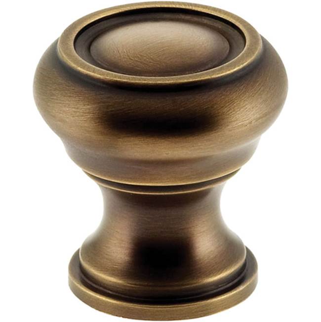 OMNIA - 1'' Dia Cabinet Knob US5 - Lacquered Antique Brass