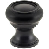 OMNIA - 1 1/4'' Dia Cabinet Knob US10B - Lacquered Oil Rubbed Black