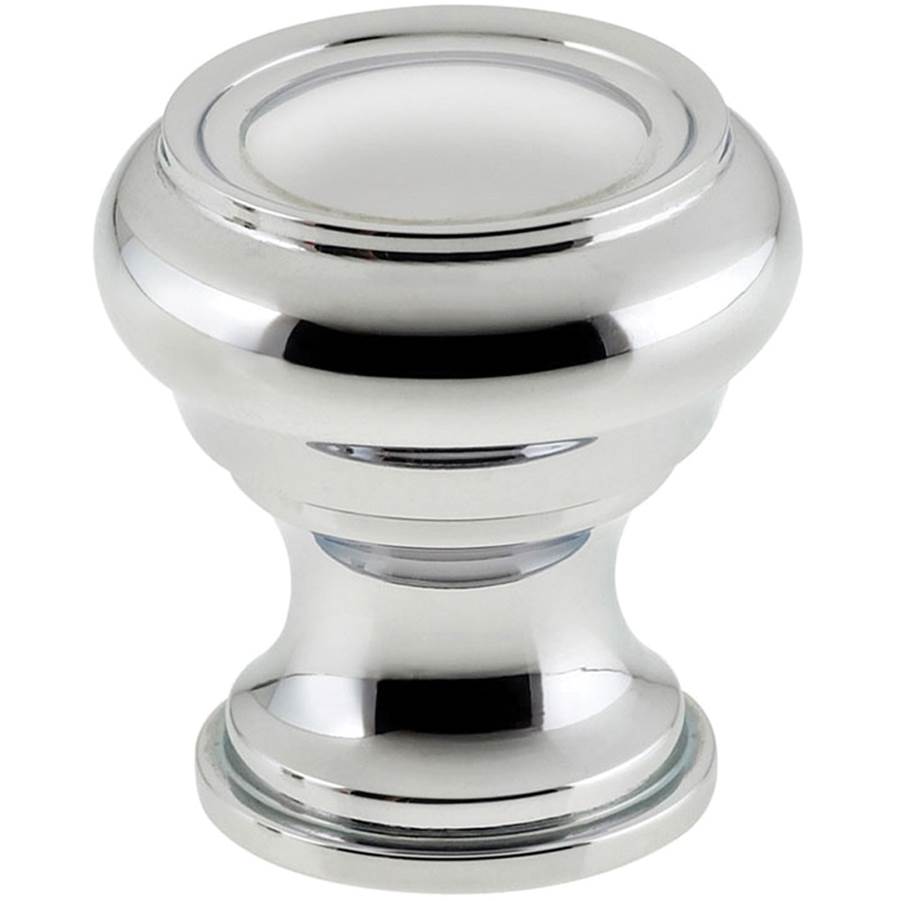OMNIA - 1 1/4'' Dia Cabinet Knob US26 - Polished Chrome Plated