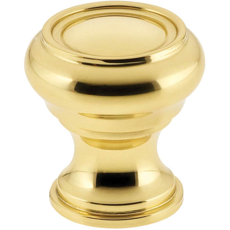 OMNIA - 1 1/4'' Dia Cabinet Knob US3 - Lacquered Polished Brass