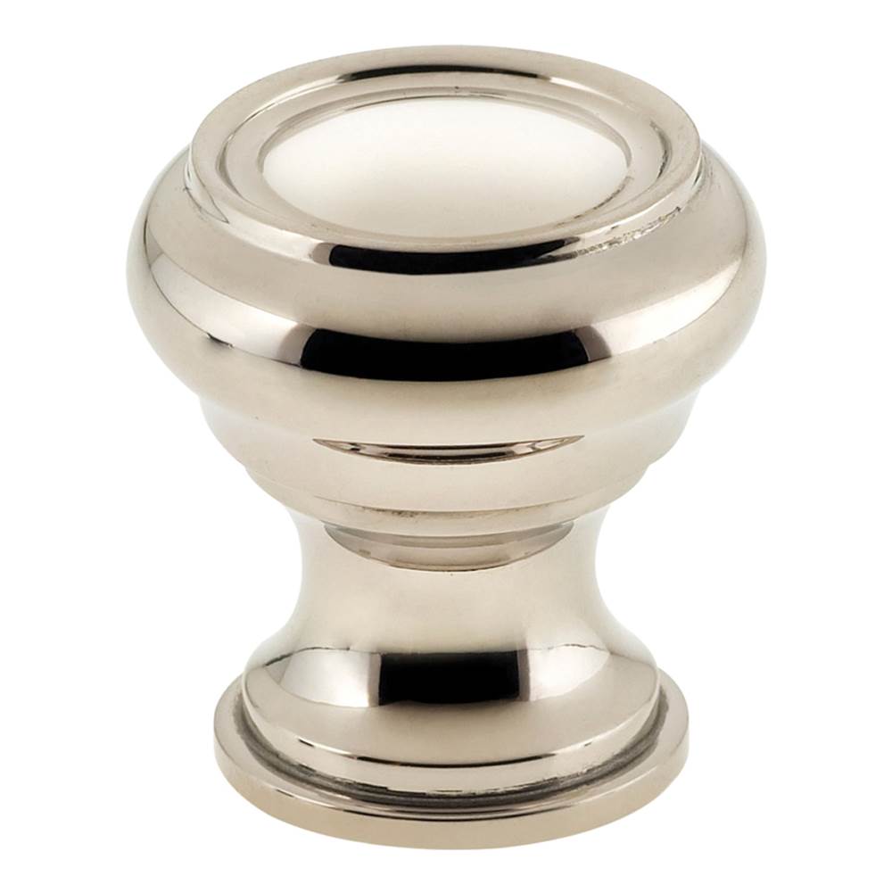 OMNIA - 1 1/2'' Dia Cabinet Knob US14 - Lacquered Polished Nickel Plated