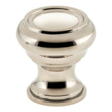 OMNIA - 1 1/2'' Dia Cabinet Knob US14 - Lacquered Polished Nickel Plated