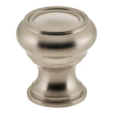 OMNIA - 1 1/2'' Dia Cabinet Knob US15 - Lacquered Satin Nickel Plated