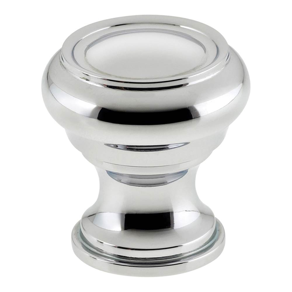 OMNIA - 1 1/2'' Dia Cabinet Knob US26 - Polished Chrome Plated