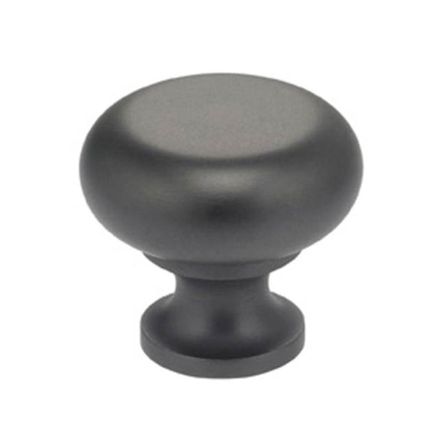 OMNIA - 1-7/32'' Dia. Cabinet Knob 10B - Lacquered Oil Rubbed Black