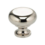OMNIA - 1-9/16'' Dia. Cabinet Knob US14 - Lacquered Polished Nickel Plated