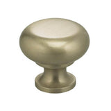 OMNIA - 1-7/32'' Dia. Cabinet Knob US15 - Lacquered Satin Nickel Plated