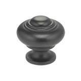 OMNIA - 1'' Dia. Cabinet Knob US10B - Lacquered Oil Rubbed Black
