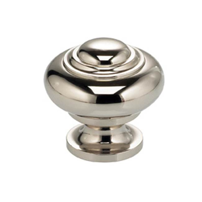 OMNIA - 1'' Dia. Cabinet Knob US14 - Lacquered Polished Nickel Plated