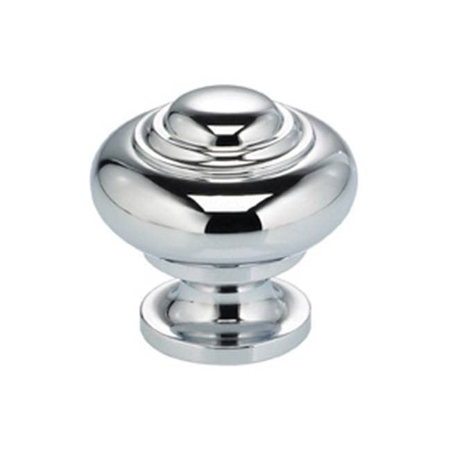 OMNIA - 1'' Dia. Cabinet Knob US26 - Polished Chrome Plated
