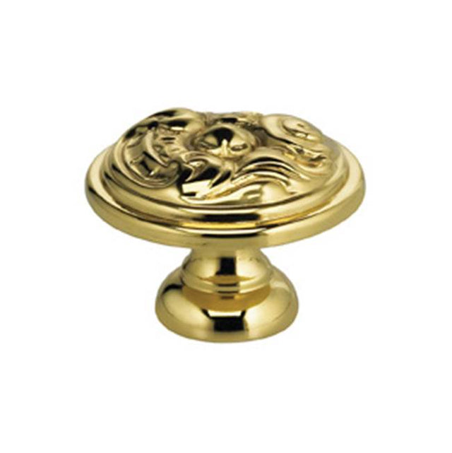 OMNIA - 1-3/8'' Dia. Cabinet Knob US3 - Lacquered Polished Brass
