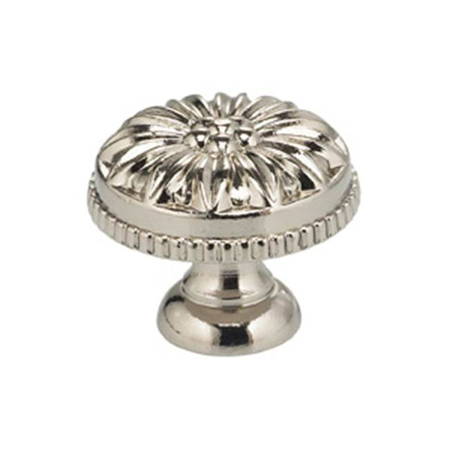 OMNIA - 1'' Dia. Cabinet Knob US14 - Lacquered Polished Nickel Plated