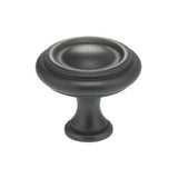 OMNIA - 1-9/16'' Dia. Cabinet Knob 10B - Lacquered Oil Rubbed Black