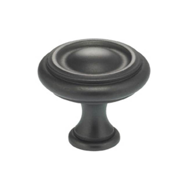 OMNIA - 1-9/16'' Dia. Cabinet Knob 10B - Lacquered Oil Rubbed Black