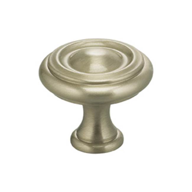 OMNIA - 1-9/16'' Dia. Cabinet Knob US15 - Lacquered Satin Nickel Plated