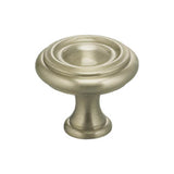 OMNIA - 1-9/16'' Dia. Cabinet Knob US15 - Lacquered Satin Nickel Plated