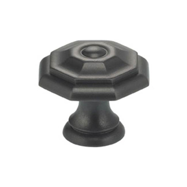 OMNIA - 1'' Dia. Cabinet Knob US10B - Lacquered Oil Rubbed Black