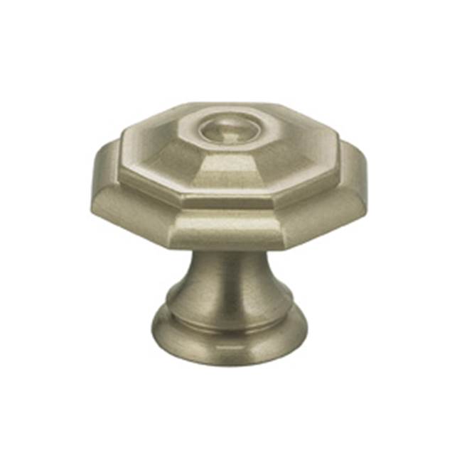 OMNIA - 1'' Dia. Cabinet Knob US15 - Lacquered Satin Nickel Plated
