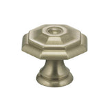 OMNIA - 1'' Dia. Cabinet Knob US15 - Lacquered Satin Nickel Plated