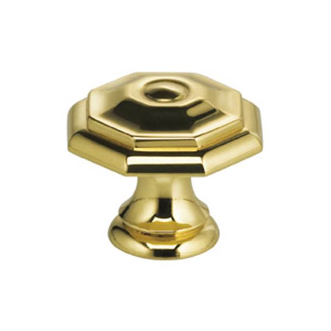 OMNIA - 1'' Dia. Cabinet Knob US3 - Lacquered Polished Brass
