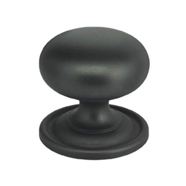OMNIA - 1-9/16'' Dia. Cabinet Knob 10B - Lacquered Oil Rubbed Black