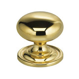 OMNIA - 1-9/16'' Dia. Cabinet Knob US3 - Lacquered Polished Brass