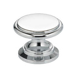 OMNIA - 1-1/4'' Dia. Cabinet Knob US26 - Polished Chrome Plated