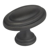 OMNIA - 1-3/16'' Dia. Cabinet Knob 10B - Lacquered Oil Rubbed Black